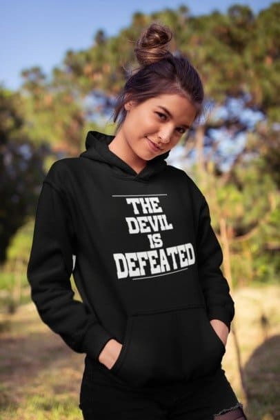 F&H Christian The Devil Is Defeated Hoodie - Soft & Stylish