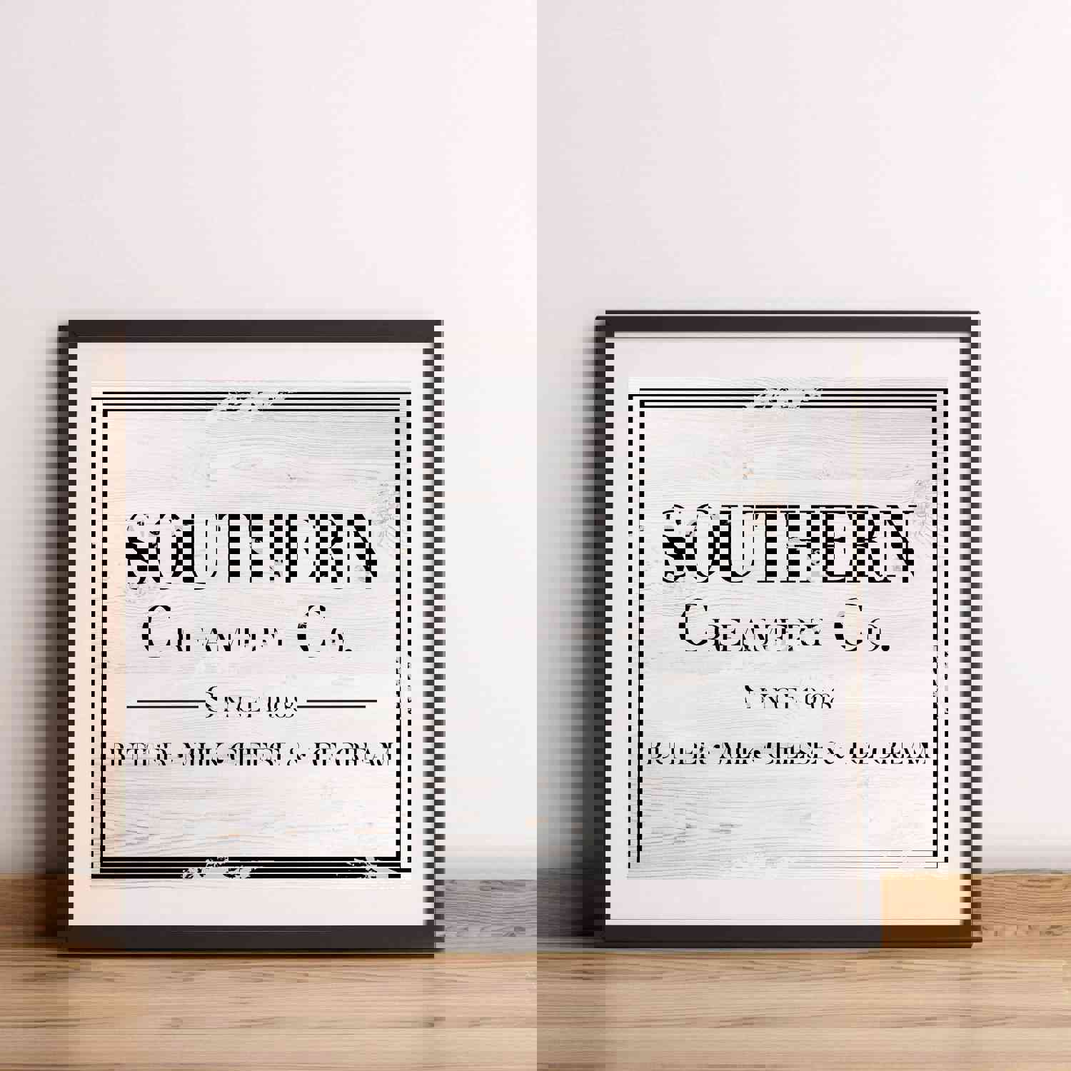 Southern Creamery Co. Vintage Wall Art Sign - 14 x 11 Replica Distressed Poster Print - Ready to Frame