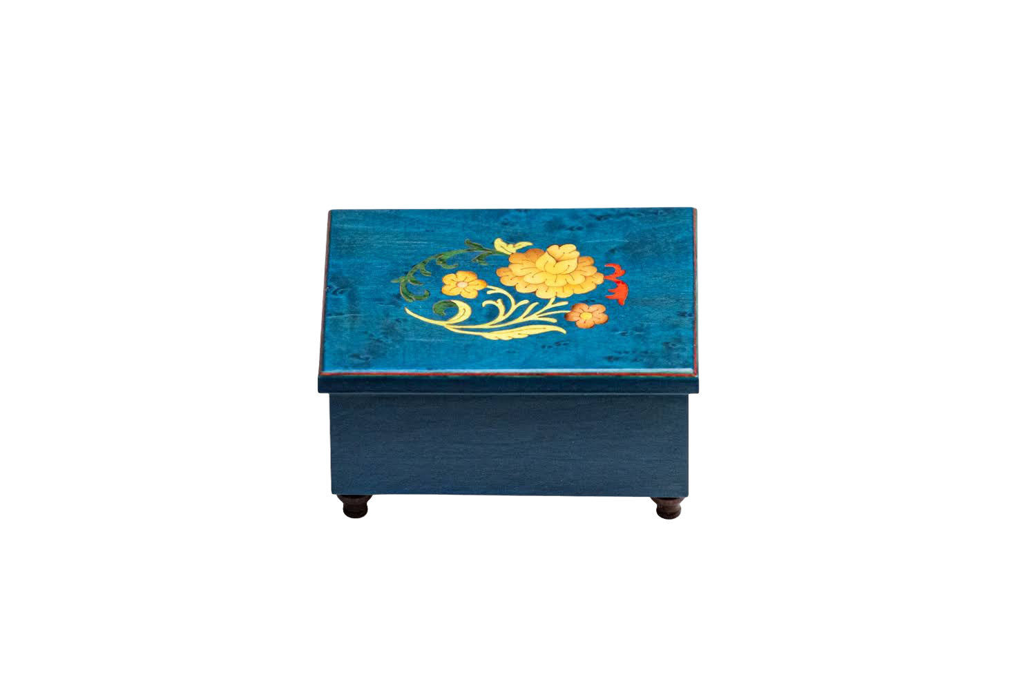 Sorrento Music Box Blue Floral in Matte Finish