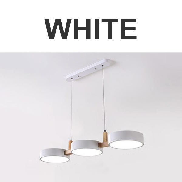 MIRODEMI® Nordic Natural Wood Chandelier with 3 Switchable Colors for Dining Room, Kitchen