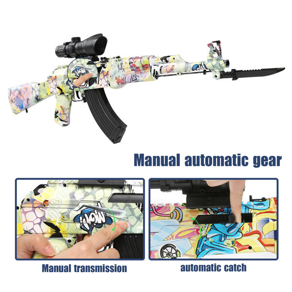 Splatter Ball Gun Gel Ball Blaster Electric Toy Gun for Kids - 11000 Non-Toxic, Eco-Friendly Gellets (Green)