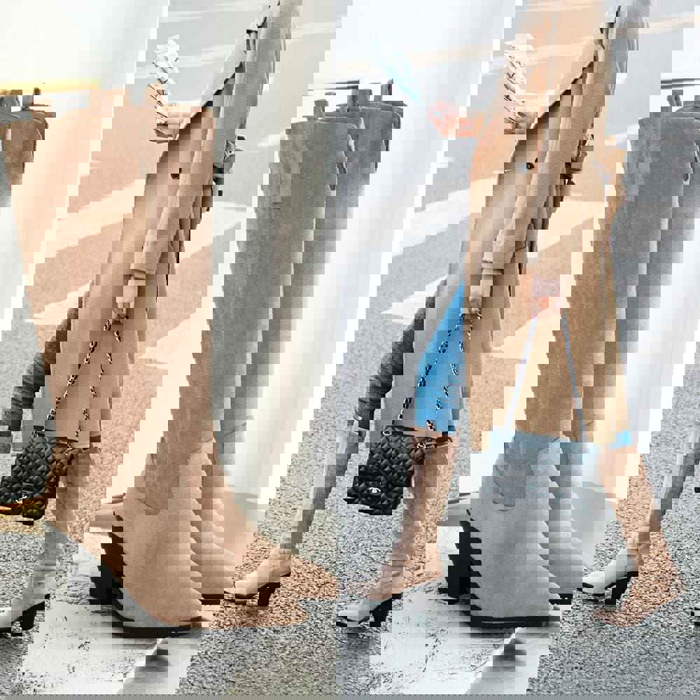 Pointed Toe Knee High Cowgirl Winter Boots