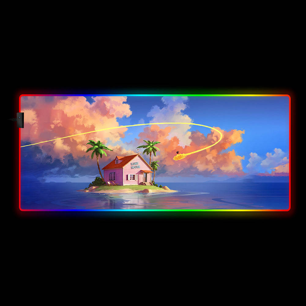 Kame House Design RGB Gaming Mouse Pad - M-XXL Size with LED Lighting