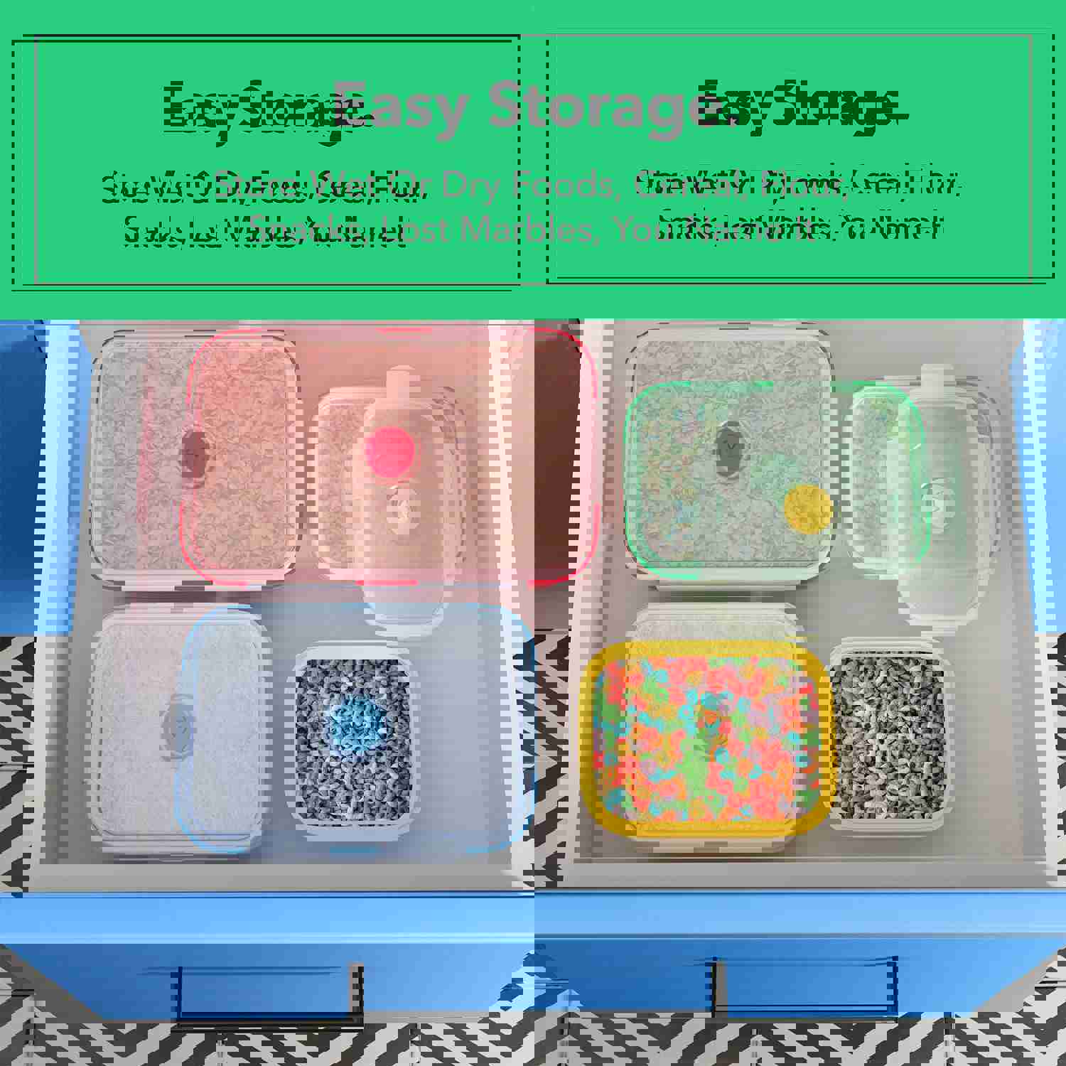 Vremi Silicone Food Storage Containers - Microwave, Freezer, and Dishwasher Safe