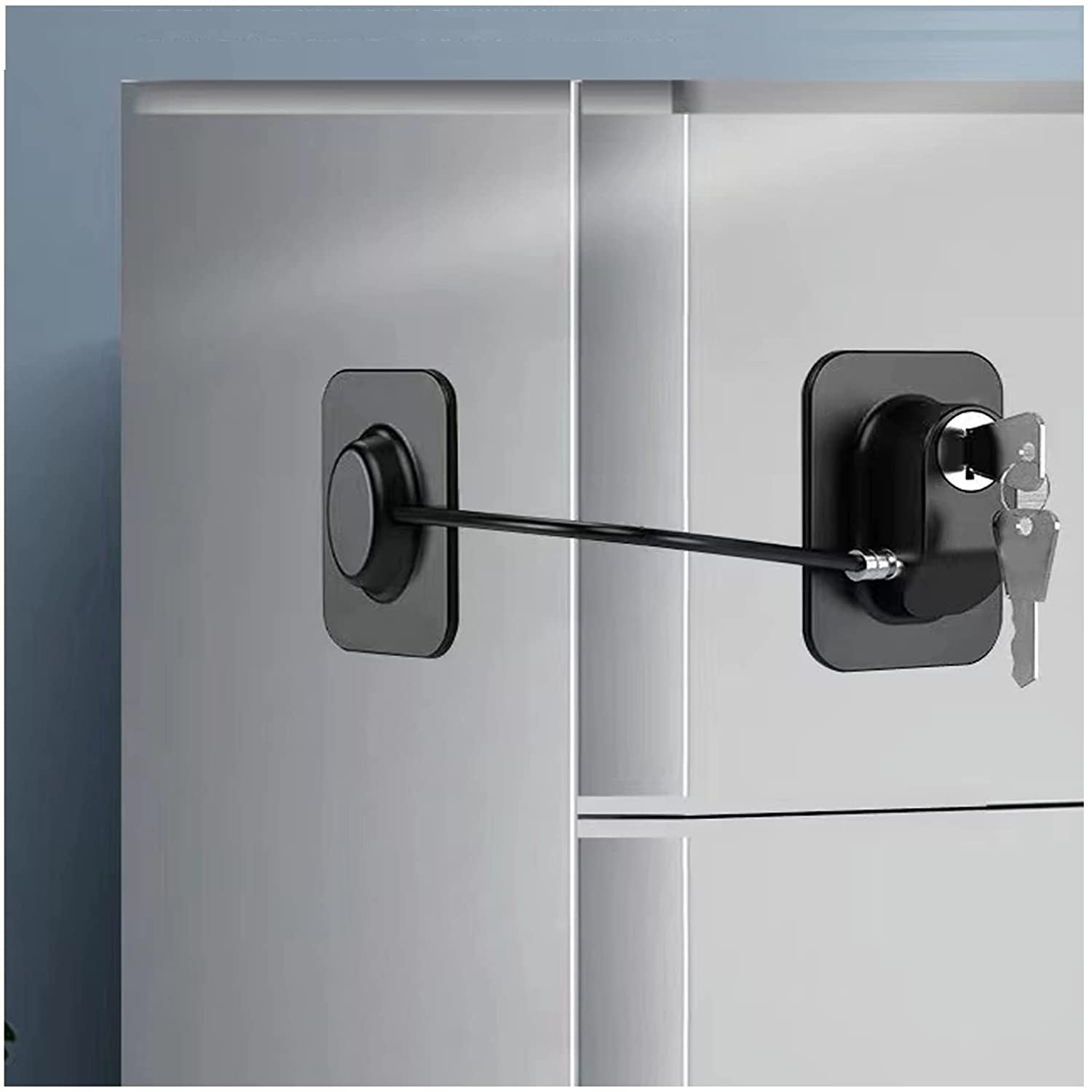 Child Proof Refrigerator Door Lock - No Tools Needed, Easy Installation