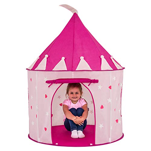 FoxPrint Princess Castle Play Tent with Glow in The Dark Stars for Kids