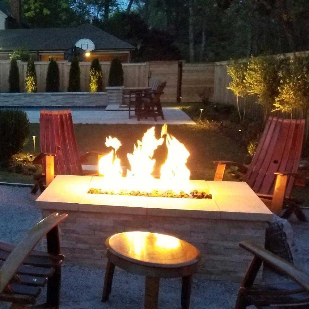 Warming Trends Ready to Finish Rectangular Gas Fire Pit Kit