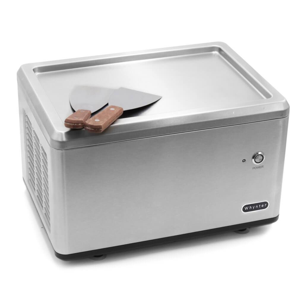 Whynter Portable Instant Automatic Compressor Ice Cream Maker Frozen Pan Roller in Stainless Steel ICR-300SS
