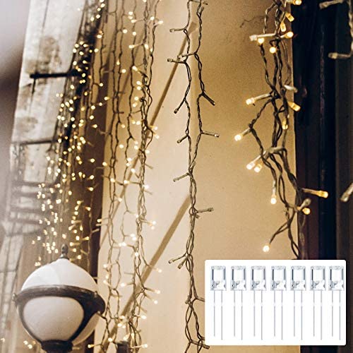 Mudder 60 Pcs LED 5mm Christmas String Lights - Warm White, Connectable for Home Decor