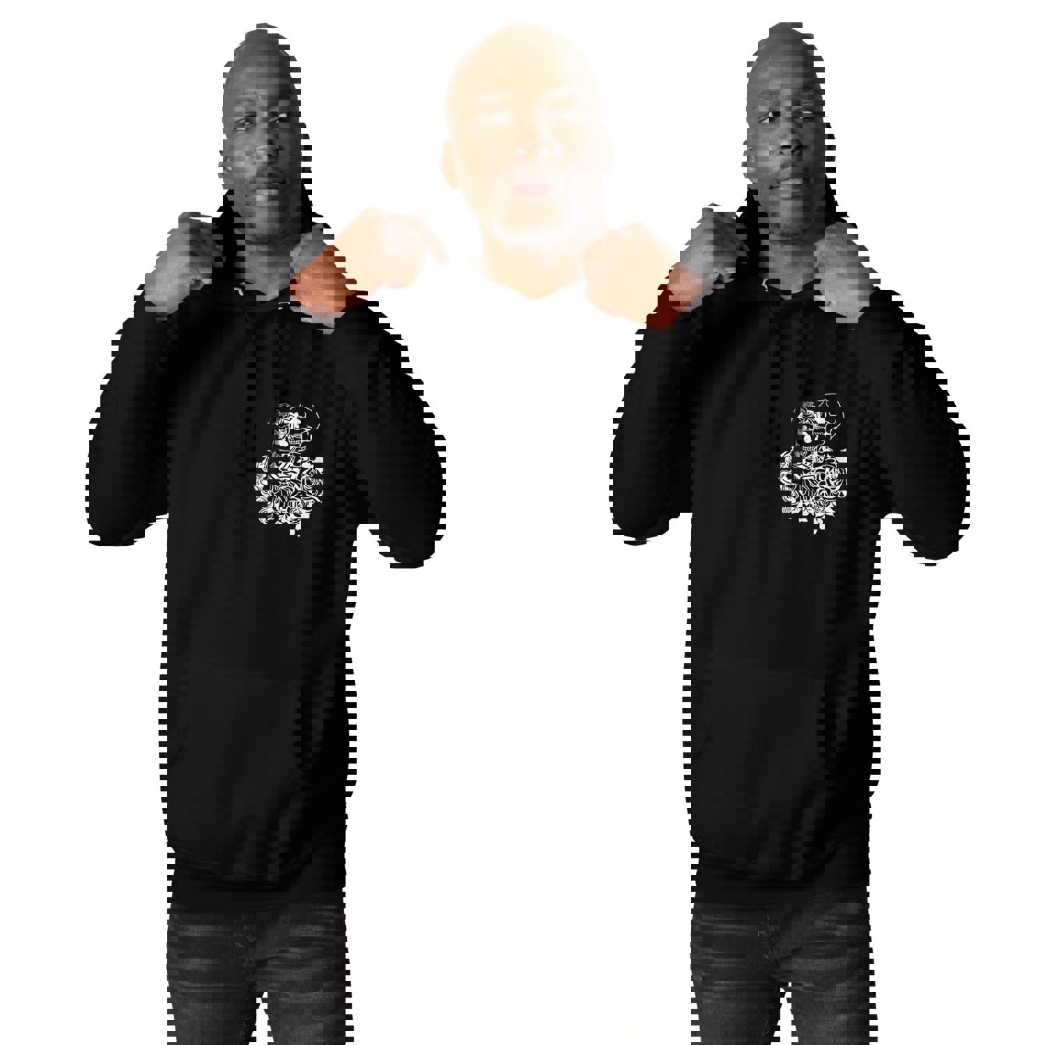 Eternal Love Skeletons Unisex Hoodie - Soft Cotton Streetwear with Cool Design