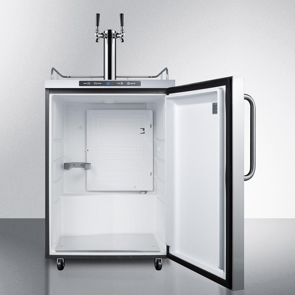 Summit SBC635MOSTWIN 24 Stainless Steel Automatic Freestanding Outdoor Kegerator