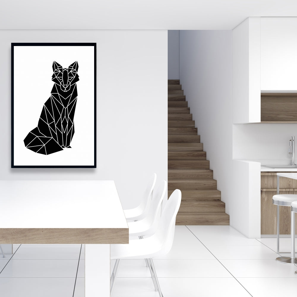 Geometric Fox Fine Art Gallery Wrapped Canvas 24x36