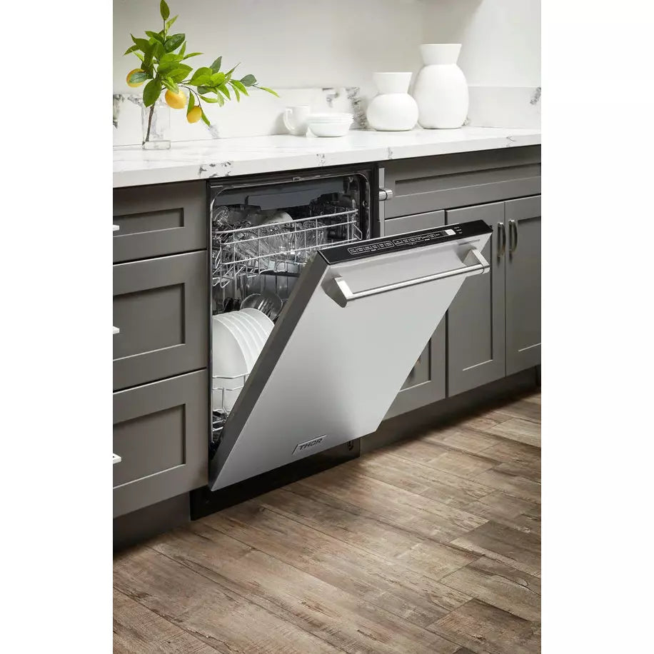 Thor Kitchen Package - 48 in. Gas Range, Range Hood, Refrigerator, Dishwasher, Ice Maker