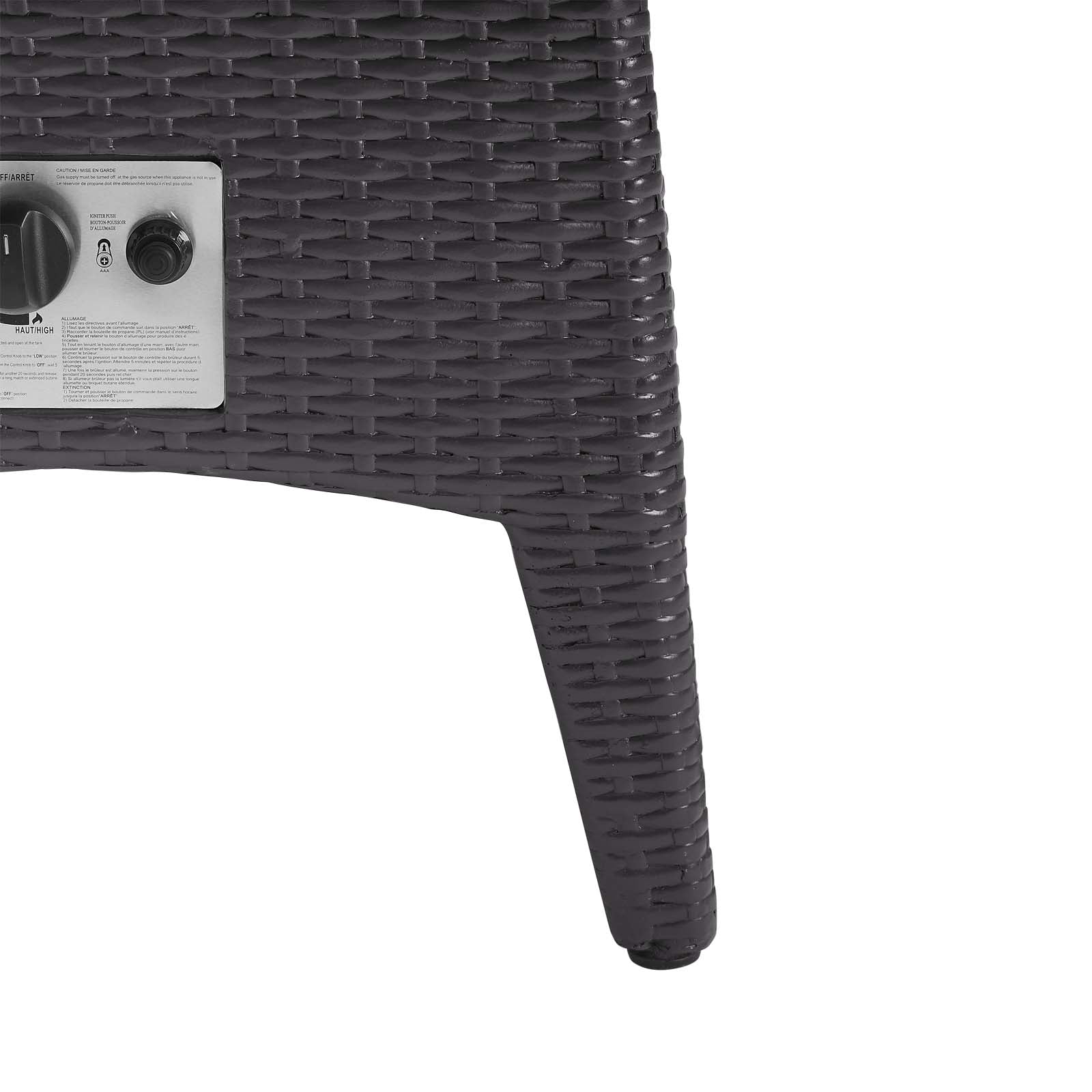 Vivacity Outdoor Patio Fire Pit Table Espresso