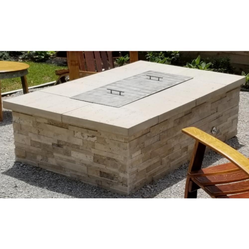 Warming Trends Ready to Finish Rectangular Gas Fire Pit Kit