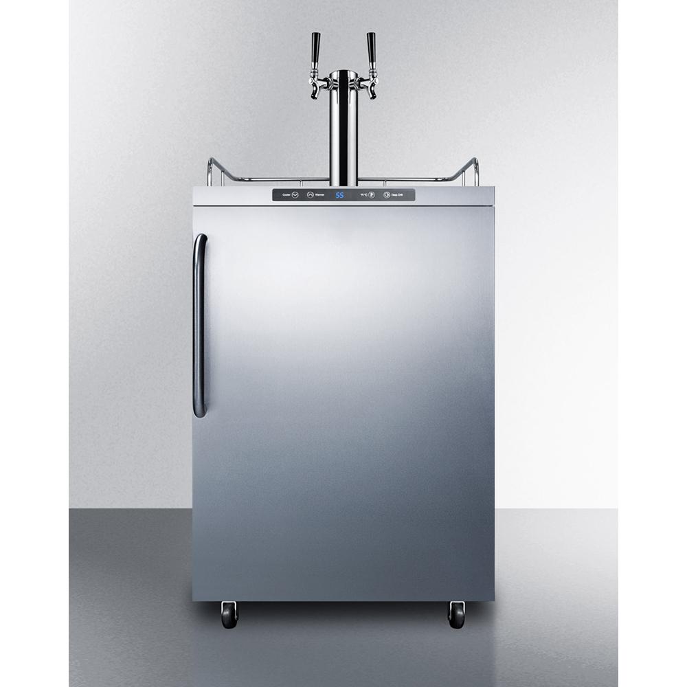 Summit SBC635MOSTWIN 24 Stainless Steel Automatic Freestanding Outdoor Kegerator