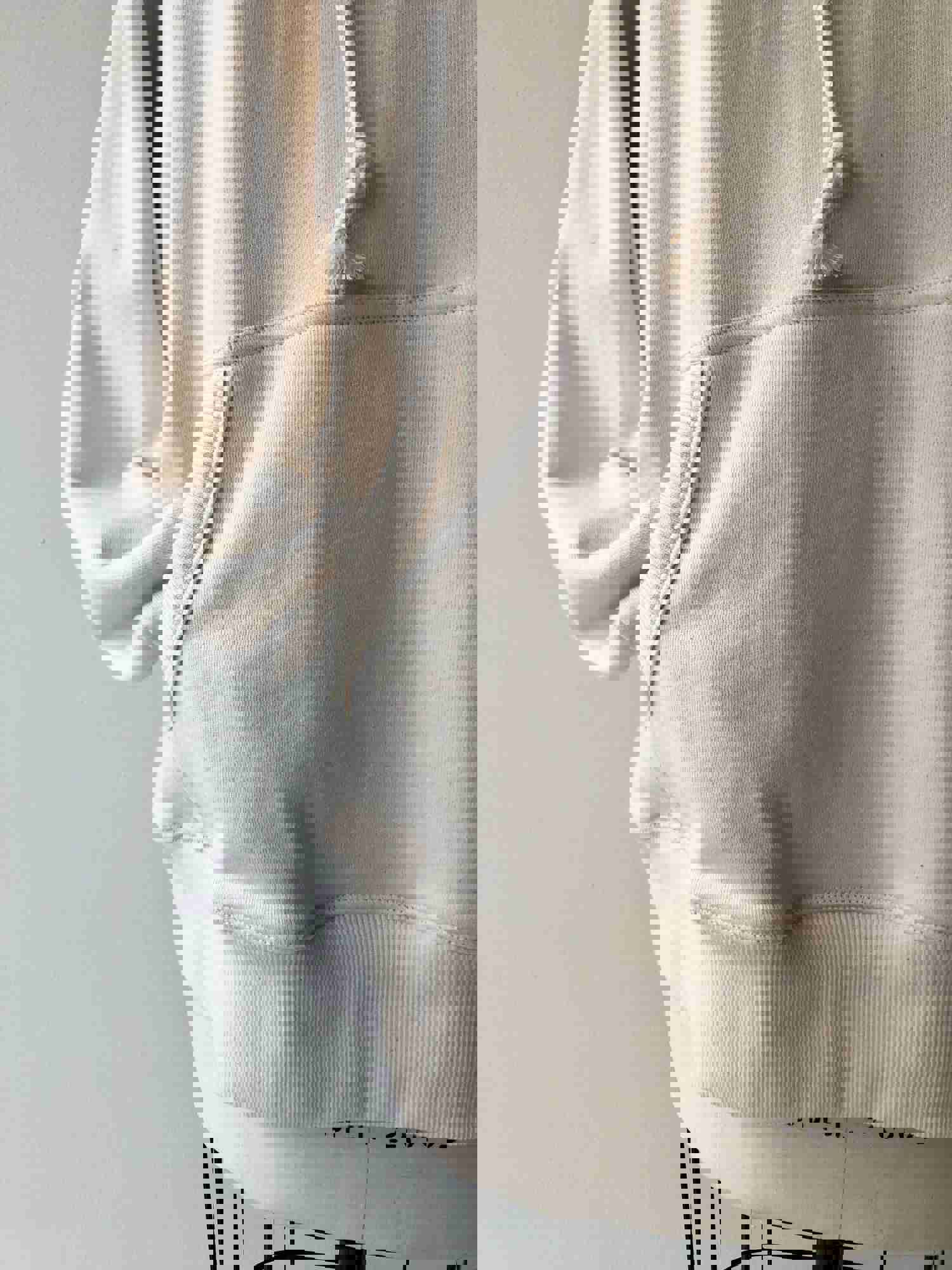 Japanese Cotton Hoodie - Soft Off-White Sweatshirt