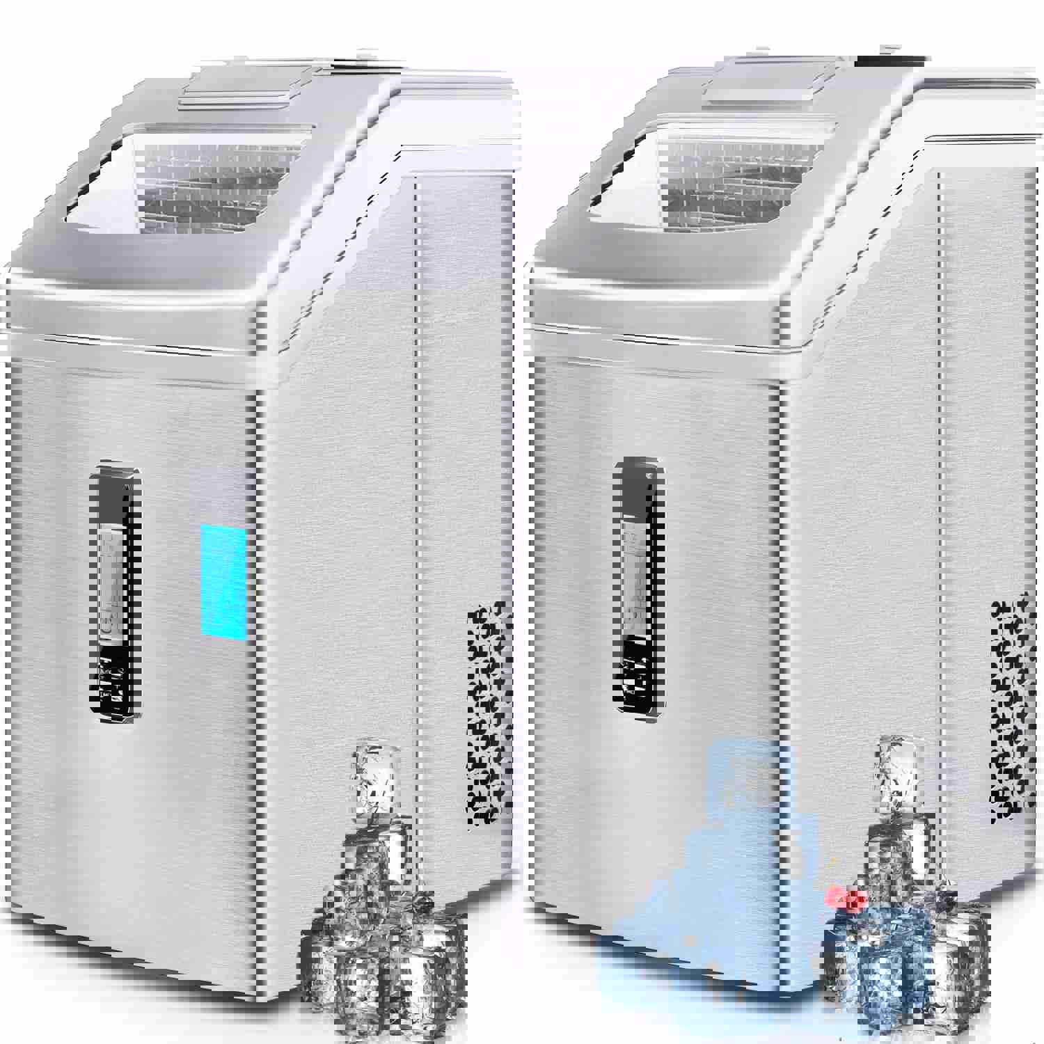 Portable Counter-top Ice Maker Machine for Crystal Ice Cubes in 48 lbs/24H with Ice Scoop