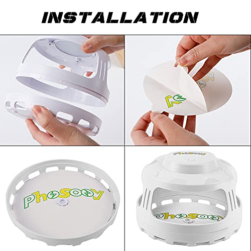 Phosooy Mosquito Trap - 4-in-1 Electric Pest Trap with 5 Sticky Board Refills, Safe for Children and Pets