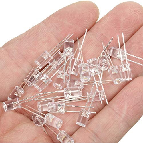 Mudder 60 Pcs LED 5mm Christmas String Lights - Warm White, Connectable for Home Decor