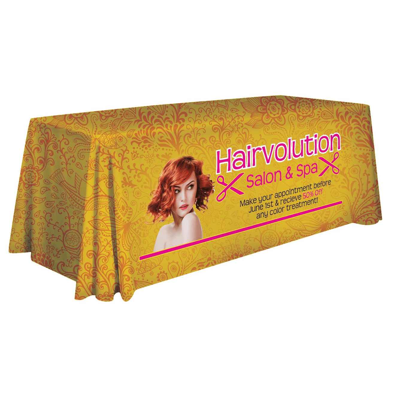 4 Custom Printed Table Throw - All Over Print