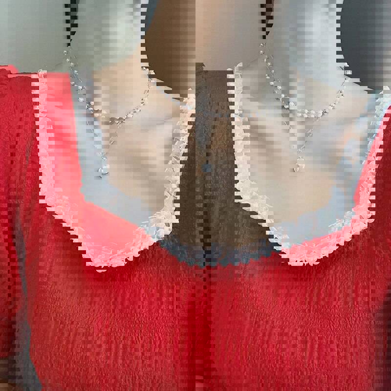 2021 Kpop Pearl Choker Necklace - Double Layer Chain Pendant for Women