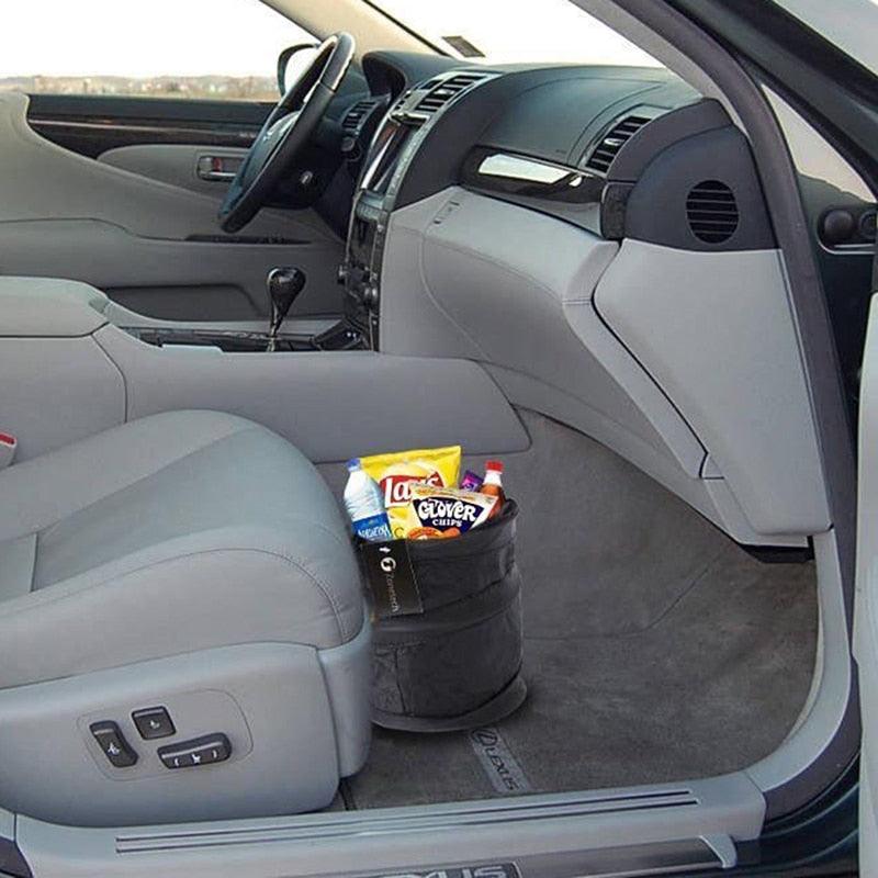 Foldable Oxford Cloth Car Garbage Bin - Eco-Friendly Auto Waste Container