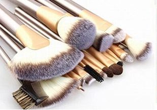 Spot Detonating 121824 White Make-up Brush Set, 24-Piece Champagne Color Makeup Brushes for Portable Beauty Tools