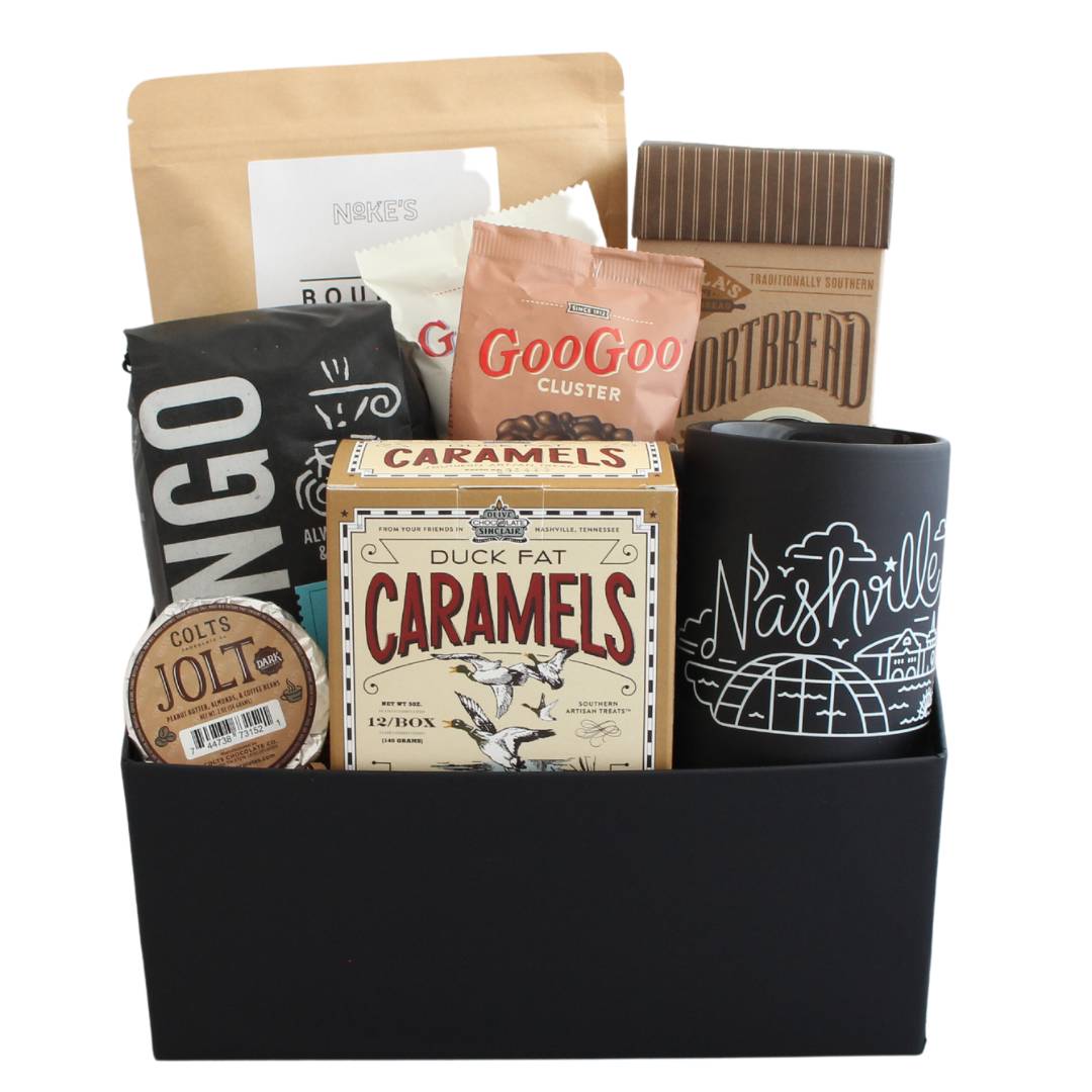 Nashville Skyline Gift Basket with Exclusive Mug and Local Treats