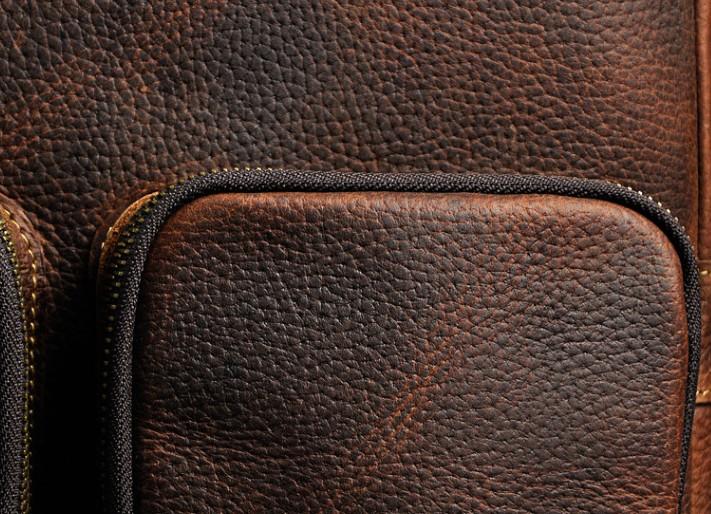 Cool Vintage Leather Backpack for Men - Durable Travel & School Backpack