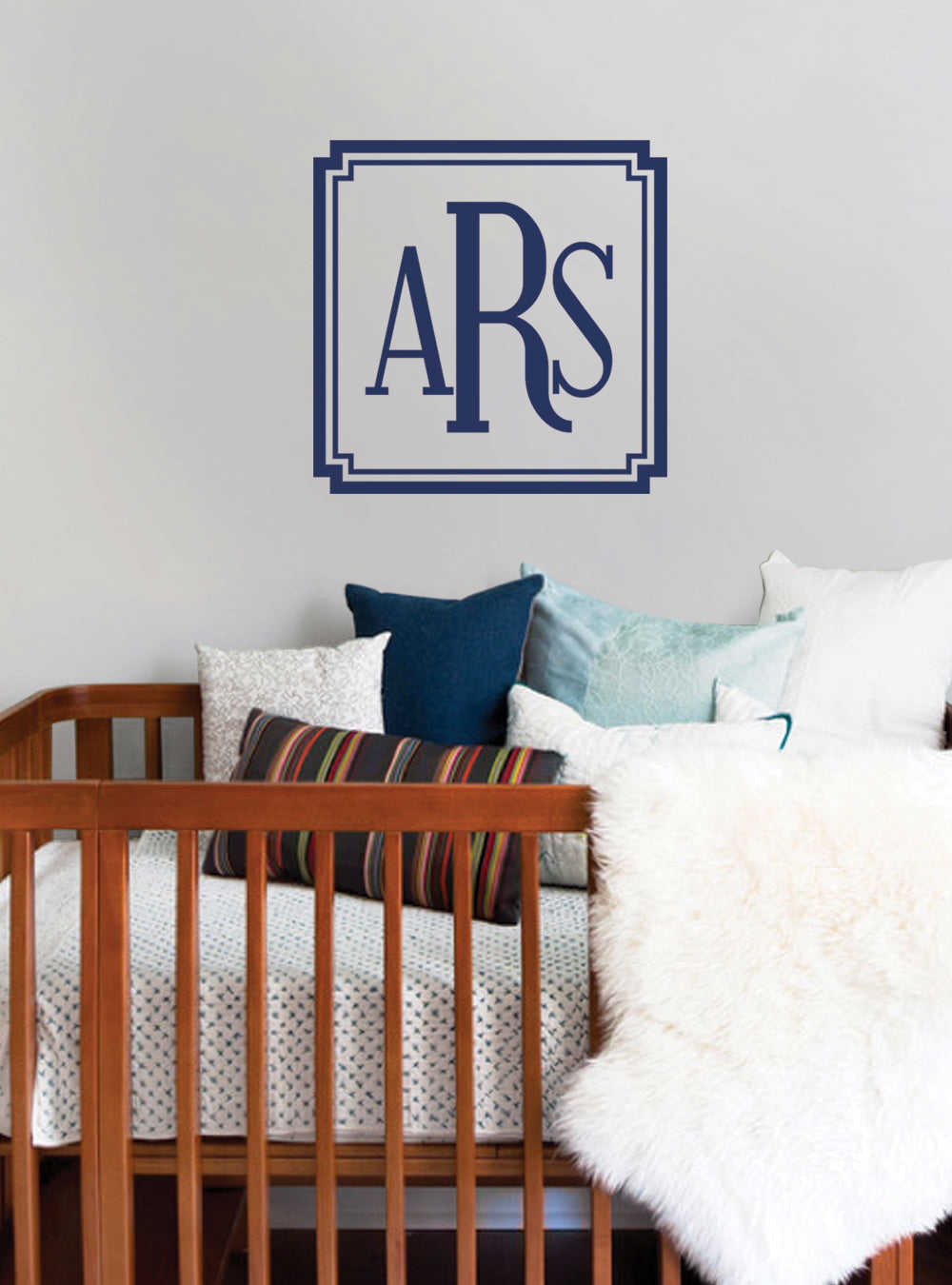 Personalized Monogram Name Wall Decal - Style D