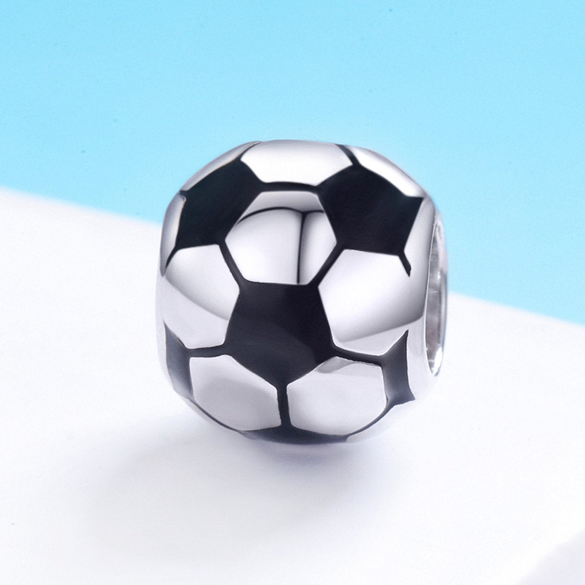 Sterling 925 Silver Football Soccer Pendant for Pandora & European Charm Bracelets