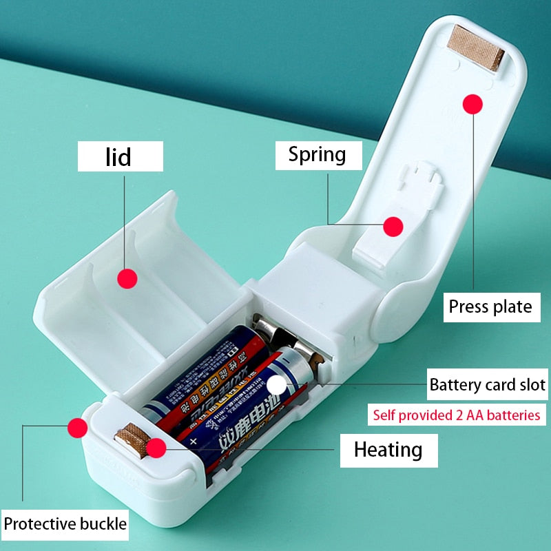 Portable Mini Heat Sealer for Plastic Bags - Food & Snack Storage Sealing Machine