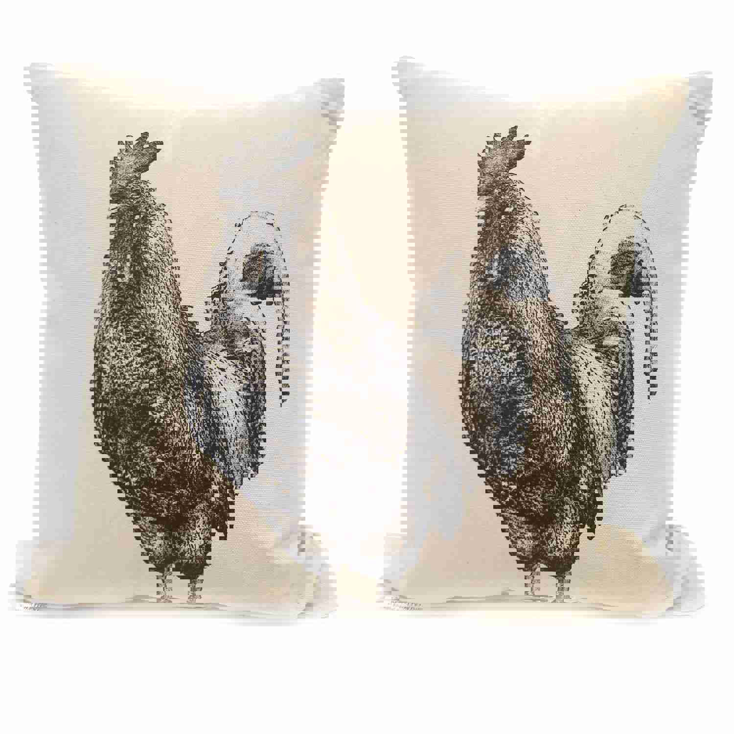 Handmade Rooster Pillow - 100% Cotton Home Decor