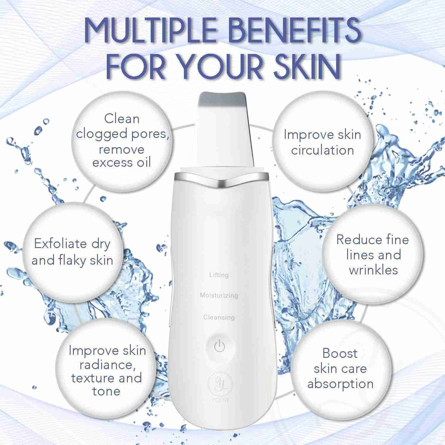 YOOVE Skin Scrubber - Facial Spatula for Deep Cleansing & Exfoliation