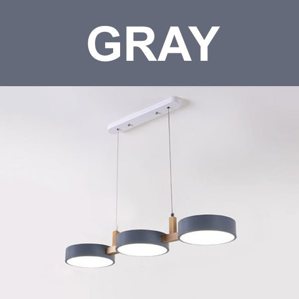 MIRODEMI® Nordic Natural Wood Chandelier with 3 Switchable Colors for Dining Room, Kitchen