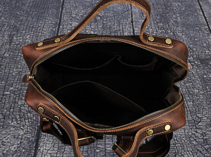 Cool Vintage Leather Backpack for Men - Durable Travel & School Backpack