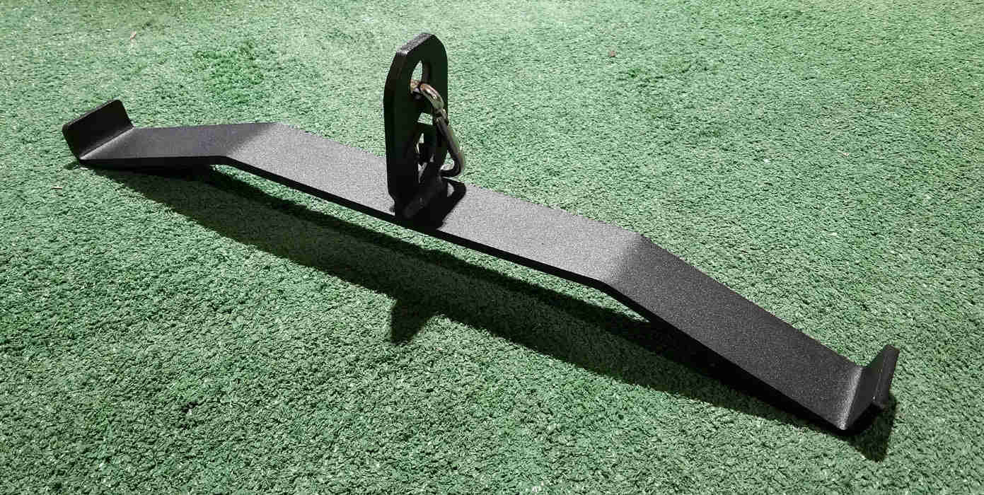 Granite Fitness Flat Push Down (Palm) Bar & Carabiner - Premium Cable Machine Attachment