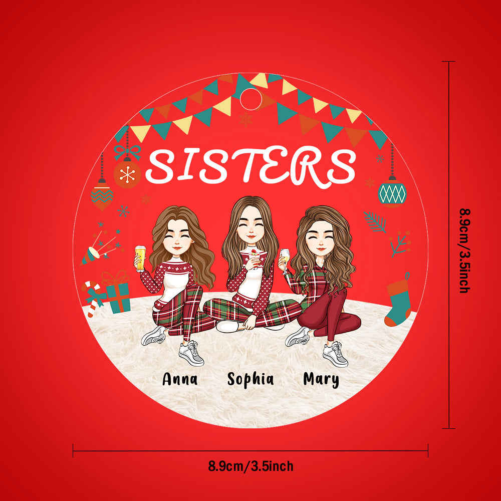 Personalized Christmas Ornaments - Custom Hairstyle, Clothes, Name, Drink Engraved Gifts