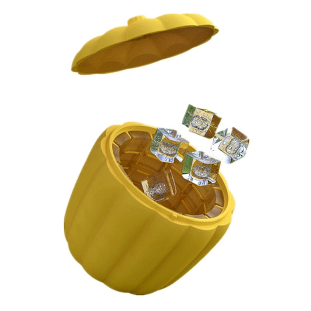 Silicone Ice Cube Maker Portable Bucket for Wine, Beer, and Whiskey Cooling