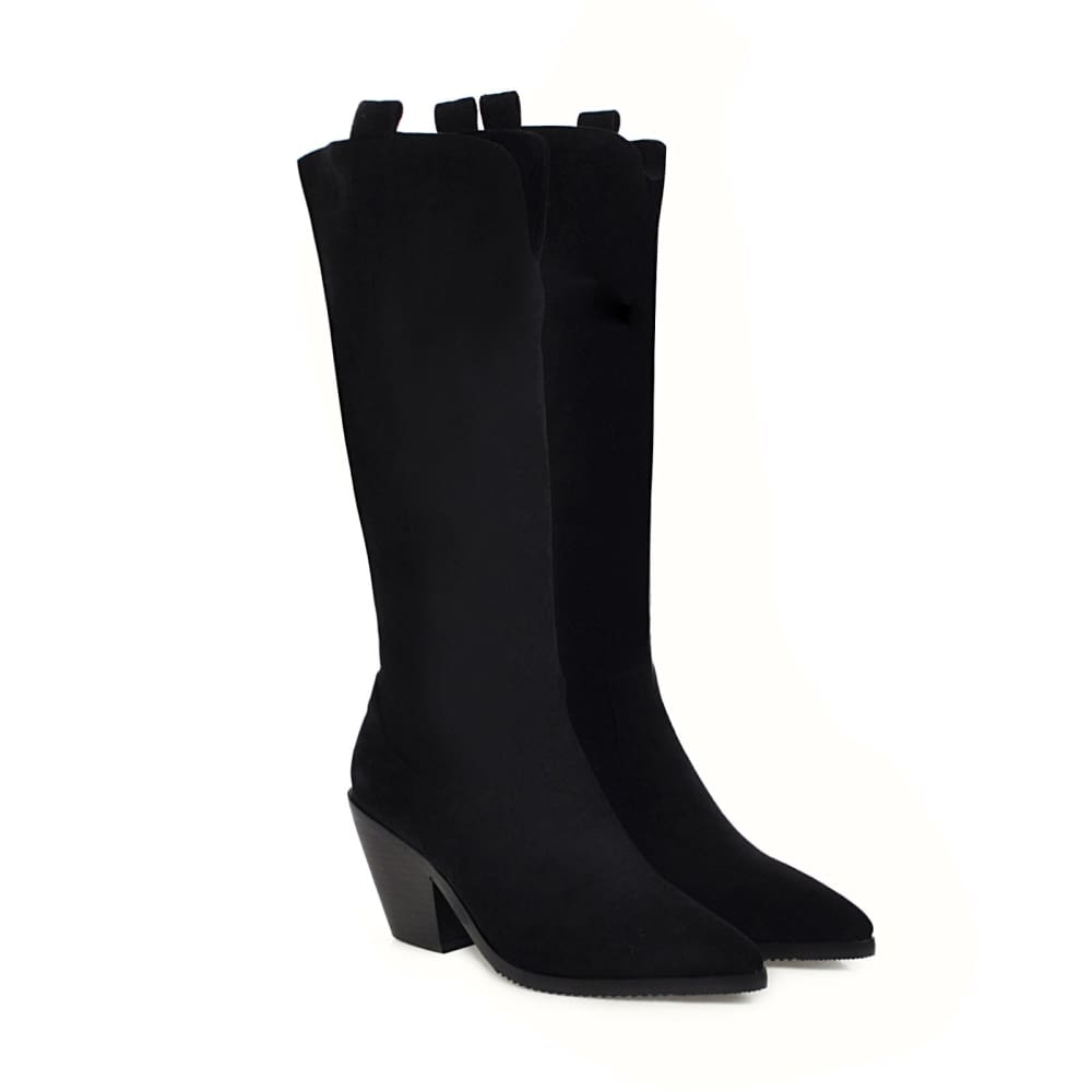 Pointed Toe Knee High Cowgirl Winter Boots
