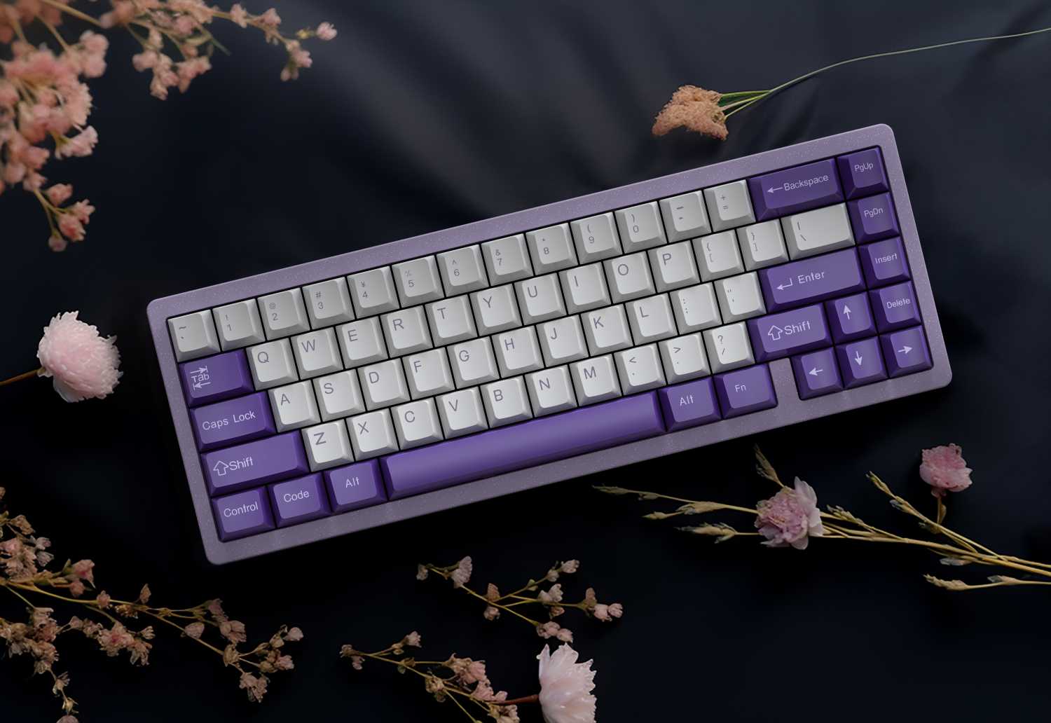 Jris65 Glitter Spray-coated Version Mechanical Keyboard