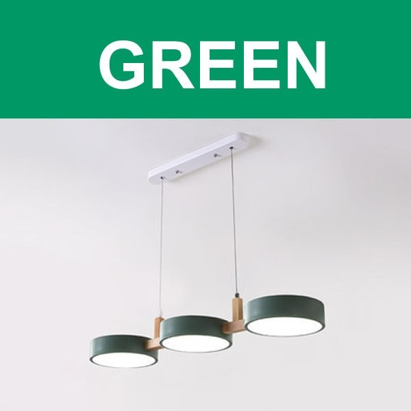 MIRODEMI® Nordic Natural Wood Chandelier with 3 Switchable Colors for Dining Room, Kitchen