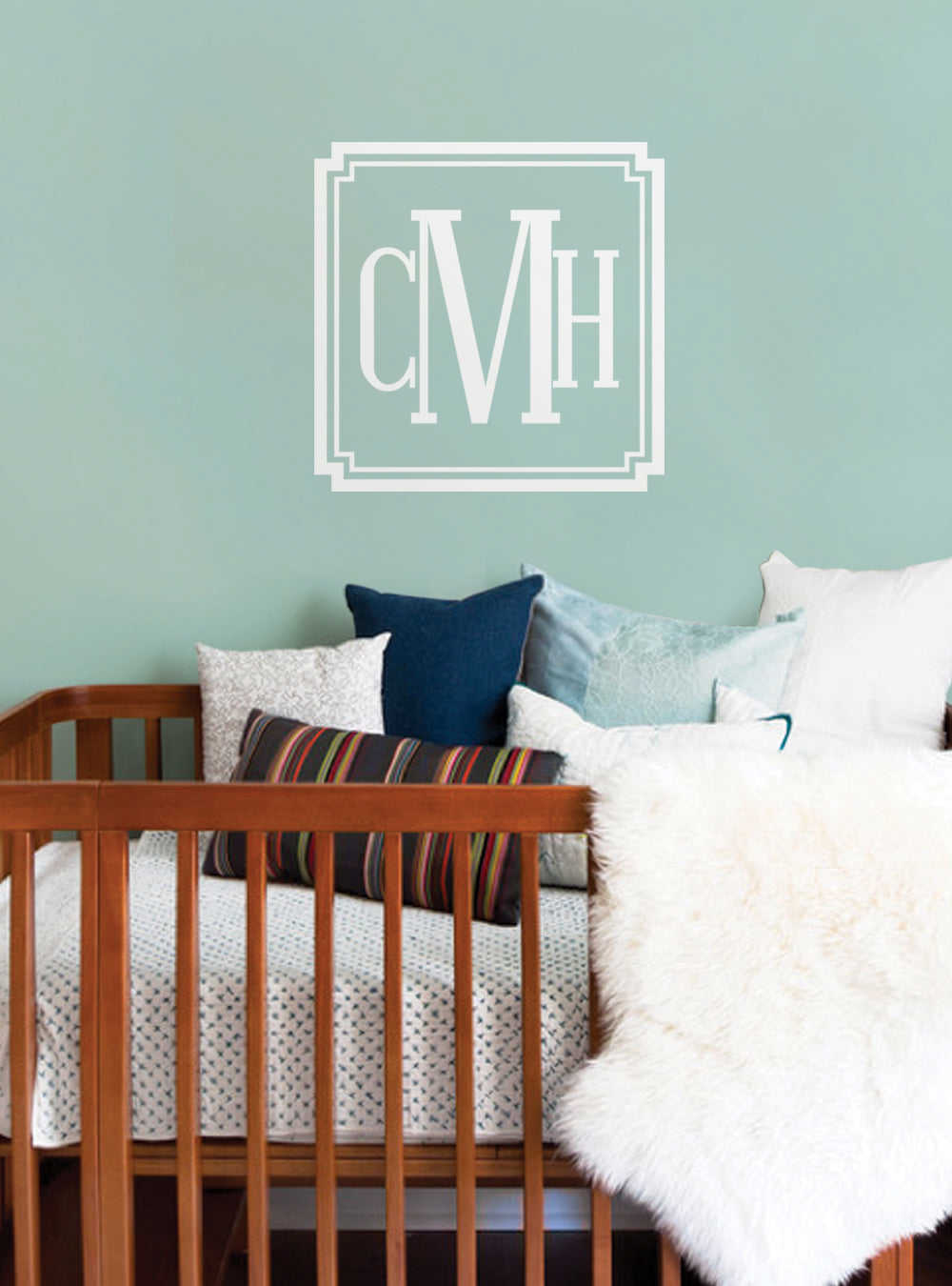 Personalized Monogram Name Wall Decal - Style D