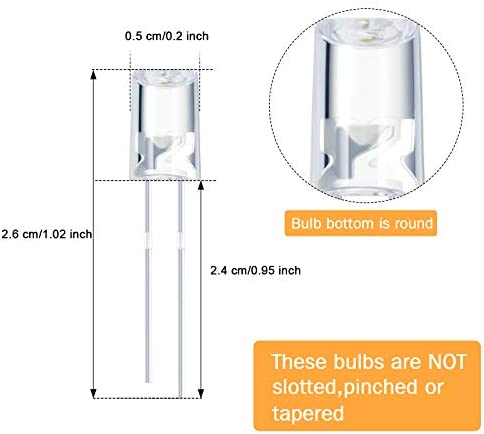 Mudder 60 Pcs LED 5mm Christmas String Lights - Warm White, Connectable for Home Decor