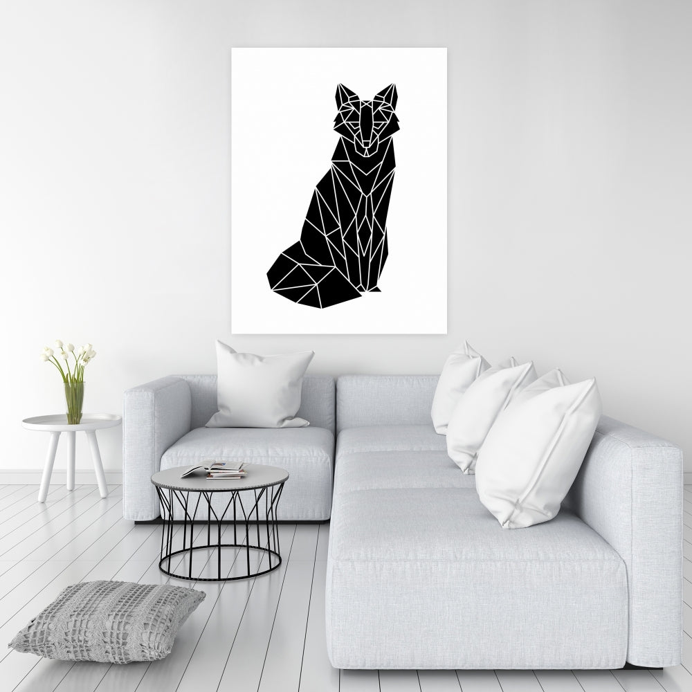 Geometric Fox Fine Art Gallery Wrapped Canvas 24x36