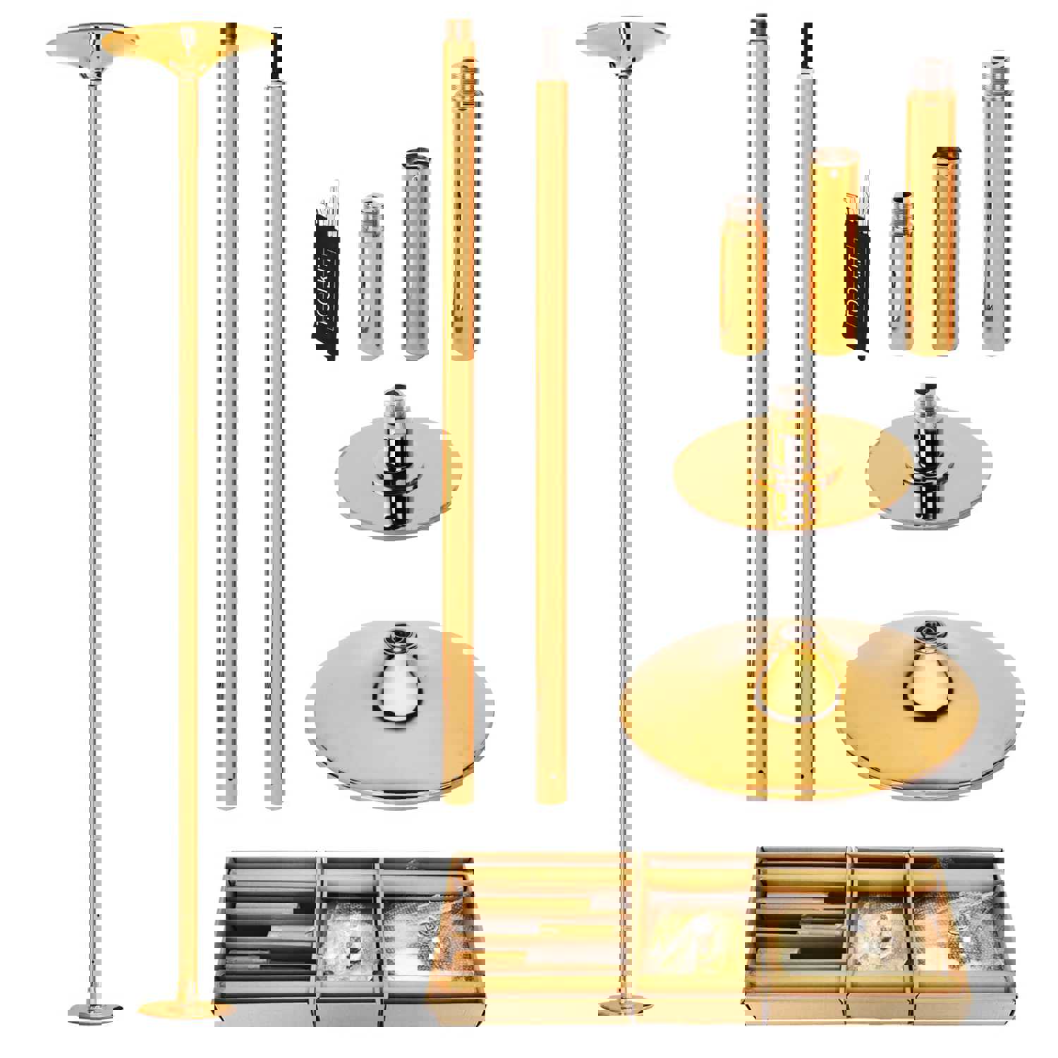 45mm Removable Dance Pole Set with Spinning and Static Modes for Fitness and Home Use