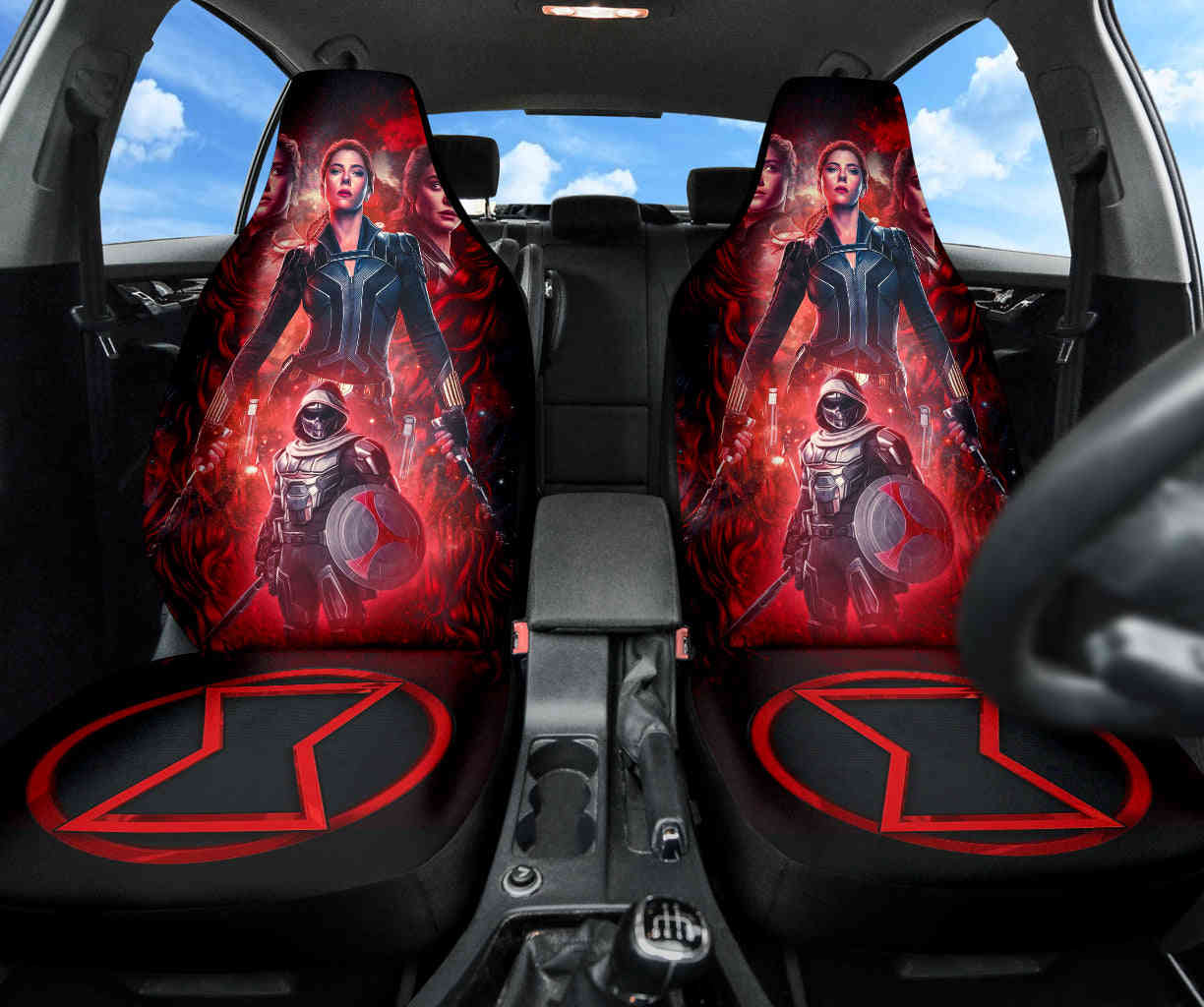 Black Widow Natasha Car Seat Covers - Premium Car Interior Accessories