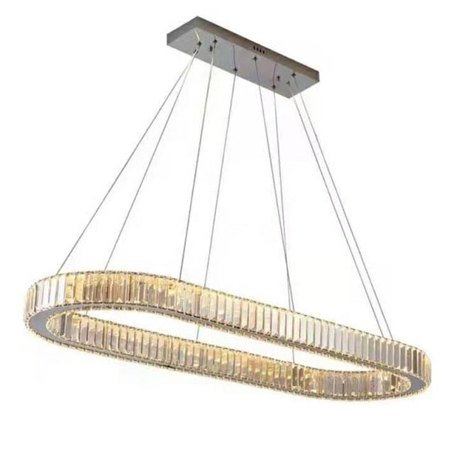 MIRODEMI® Oval Modern Crystal Chandelier for Living Room, Dining Room, Kitchen Island