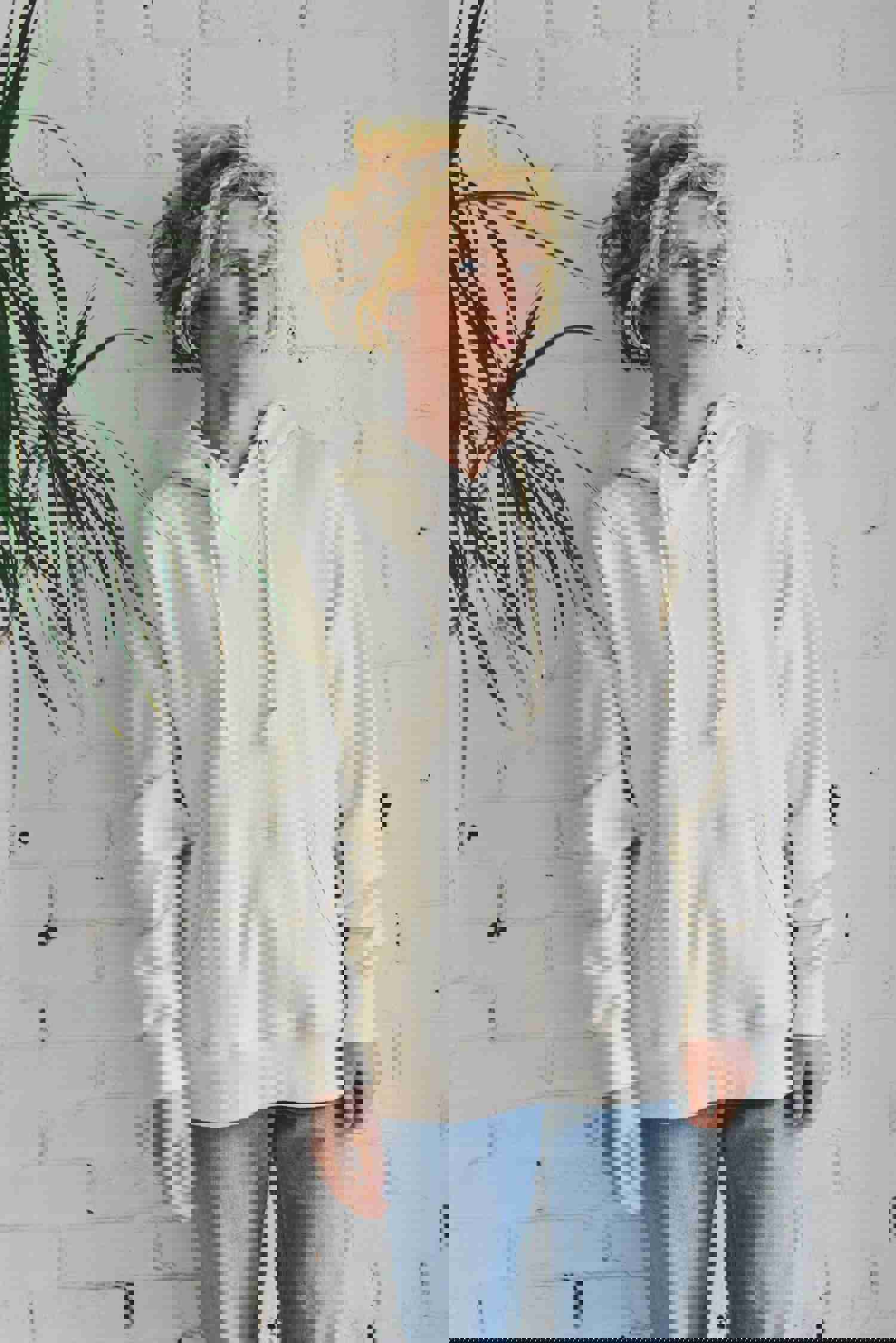 Japanese Cotton Hoodie - Soft Off-White Sweatshirt